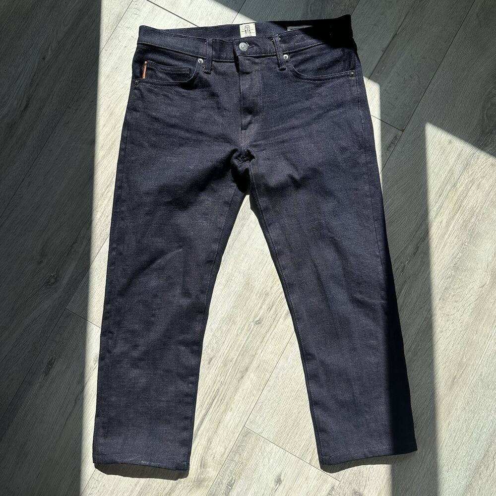 Hiroshi Kato Pen Slim Etched-Bordeaux Raw 13oz Selvedge Men $258 CROPPED 31/23